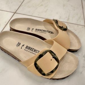 Birkenstock 36 big buckle tortoise sandal